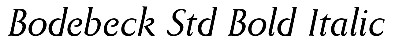 Bodebeck Std Bold Italic